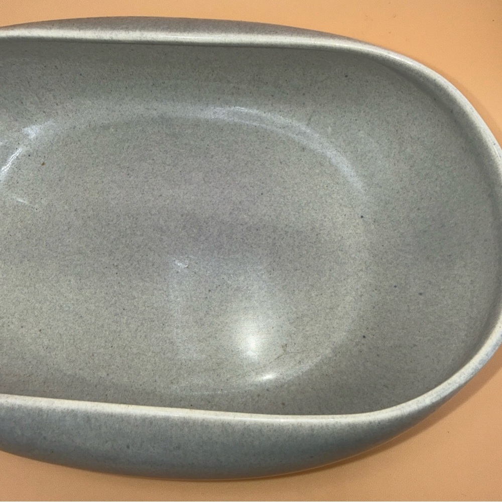 Russell Wright American modern Gray Ceramic vegetable bowl by Steubenville NICE - Picture 5 of 9